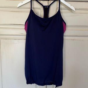 Fabletics Built in Padded Bra Razor Back Active Wear Tank Top Yoga Sz  Small